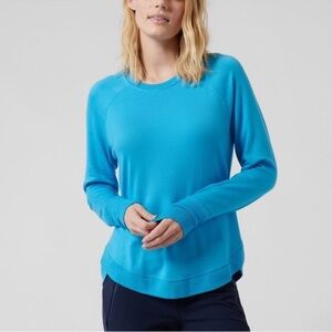 Athleta Mindset Sweatshirt in Santorini Blue Size Large Tall NWT